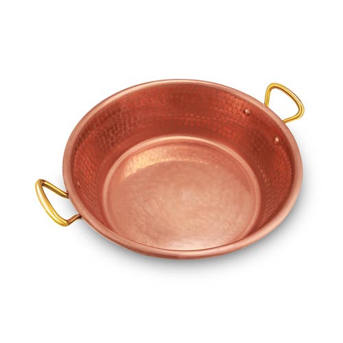 Mauviel M'passion 17.4 Qt. Hammered Jam Pan, Bronze Handle In Brown