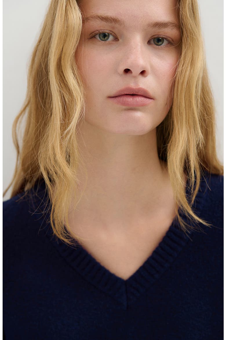 V-Neck Sweater, Alternate, color, NAVY