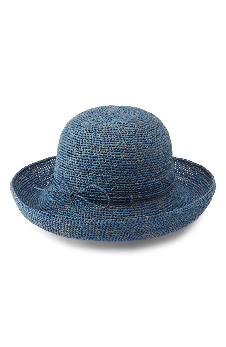 Helen Kaminski Provence 10 Packable Raffia Hat, Main, color, Sapphire