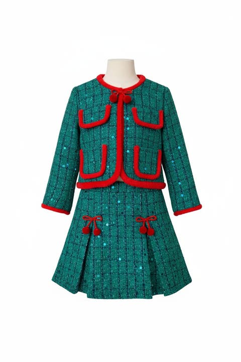 Made For Fashionistas Holiday Blazer and Skirt Set (Toddler, Little Kid & Big Kid)