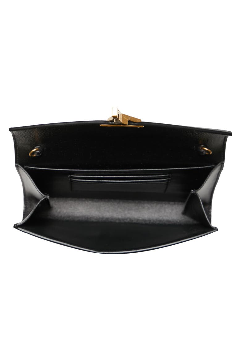 Cassandra Leather Wallet on a Chain, Alternate, color, NERO