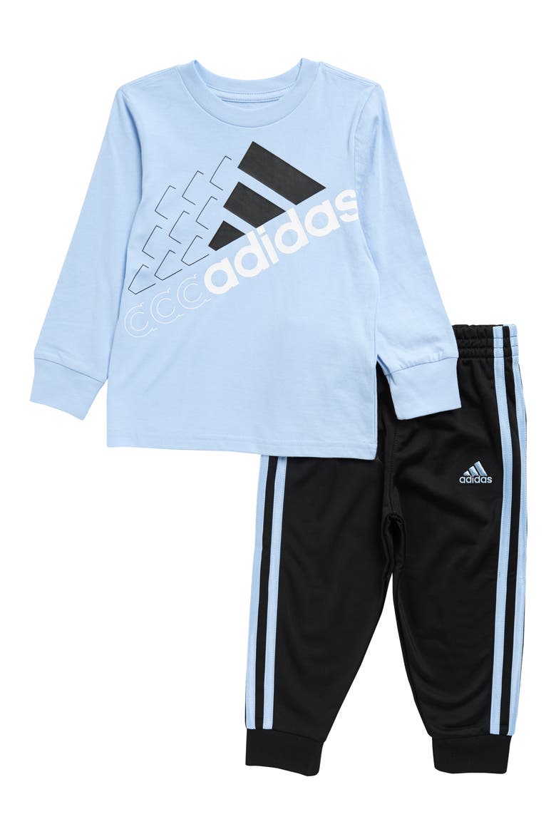 Kids' Long Sleeve T-Shirt & Joggers Set, Main, color, CLEAR SKY