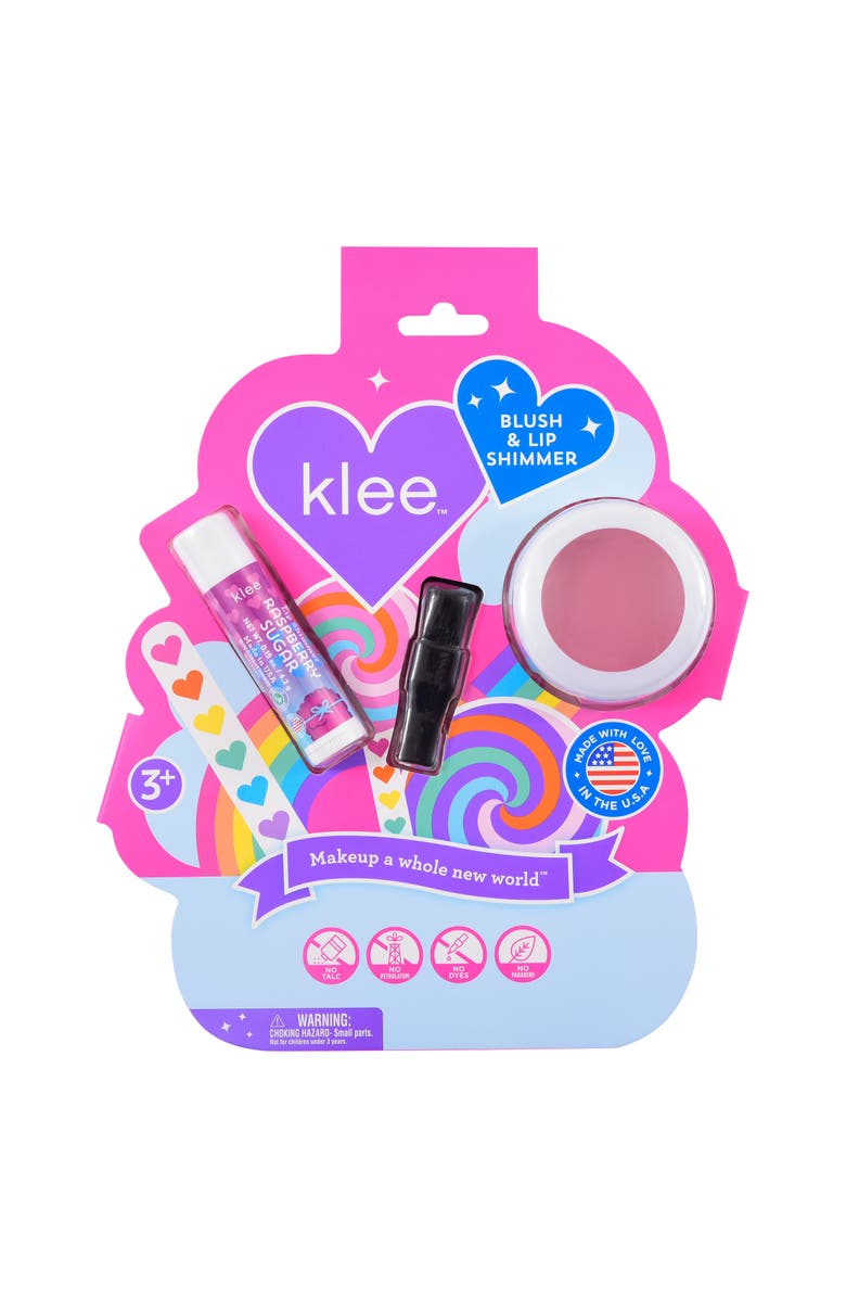 Klee Naturals Seabreeze Spark - Kids' Blush Lip Shimmer Set, Alternate, color, Rich Pink