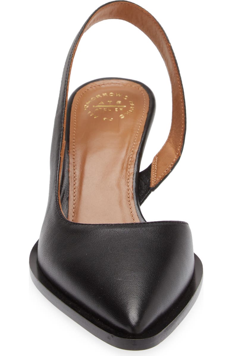 ATP ATELIER Desana Slingback Pointed Toe Half d'Orsay Pump, Alternate, color, Black
