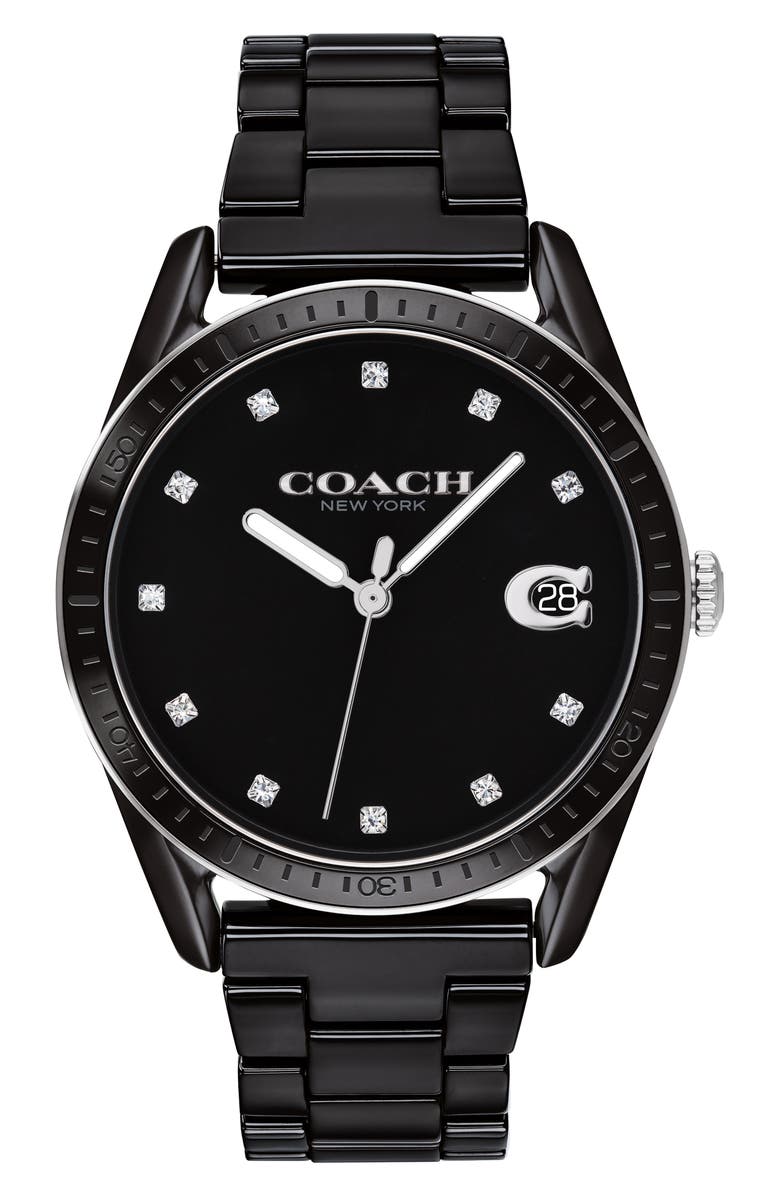 COACH Preston Ceramic Bracelet Watch, 36mm, Main, color, 