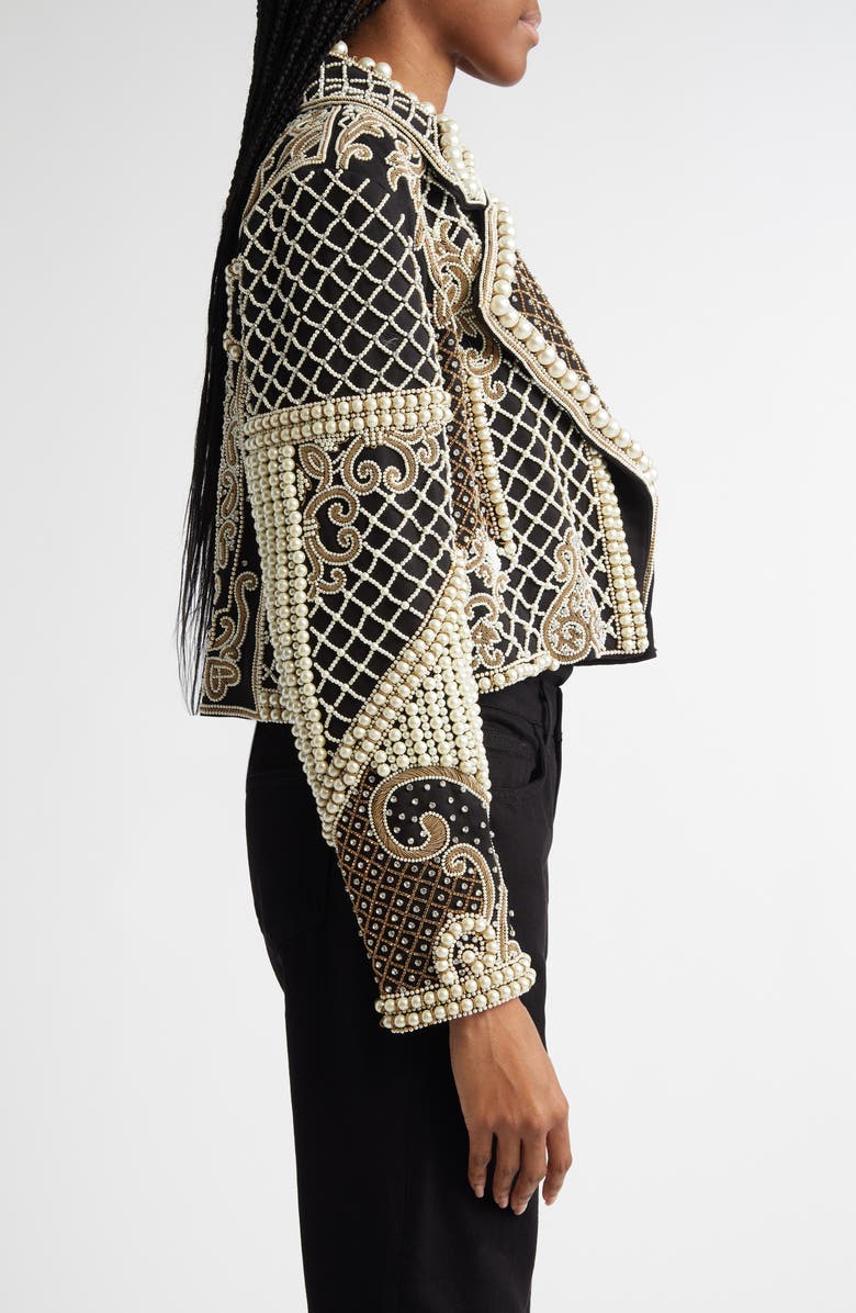 L'AGENCE Embellished Oversize Jacket, Alternate, color, 