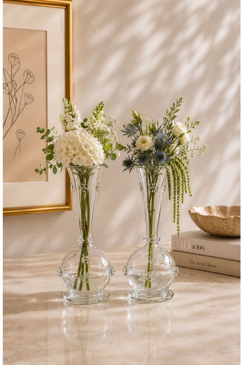 Vendome Set of 2 Vases, Alternate, color, CLEAR