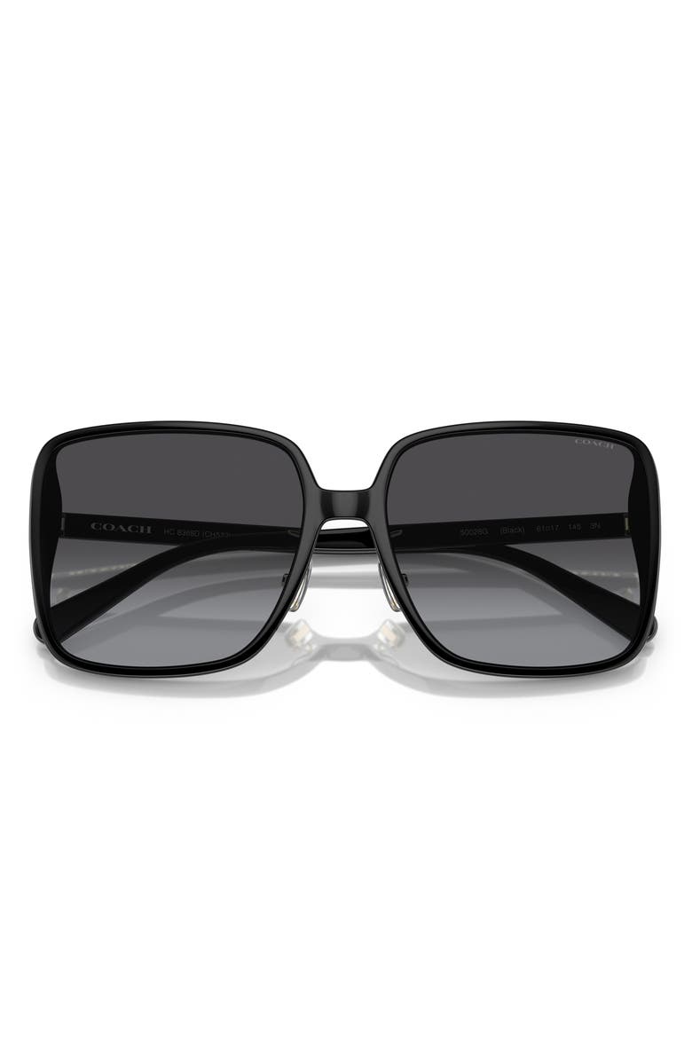COACH 61mm Gradient Square Sunglasses, Alternate, color, 