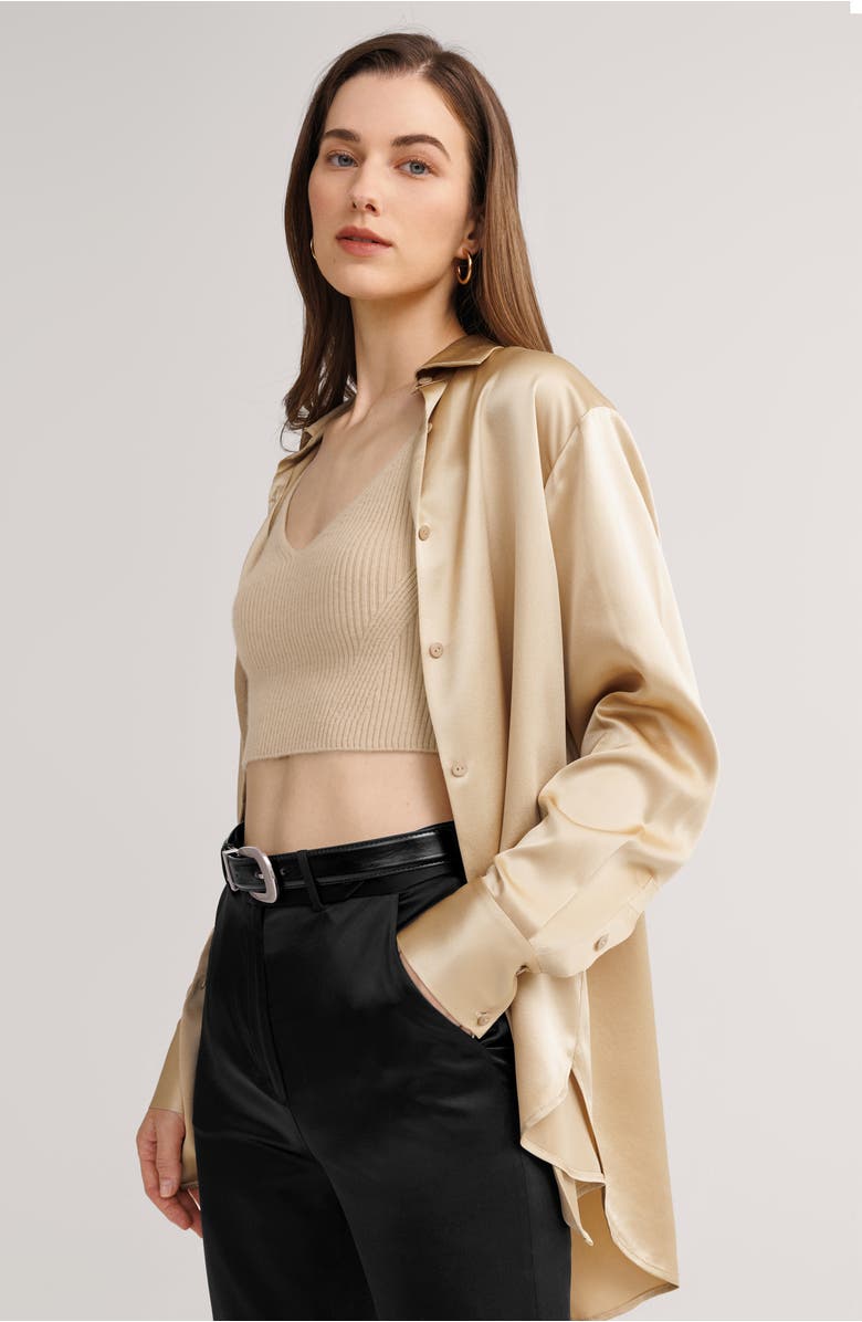 Lilysilk Women's The SOS Shirt, Alternate, color, Light Camel