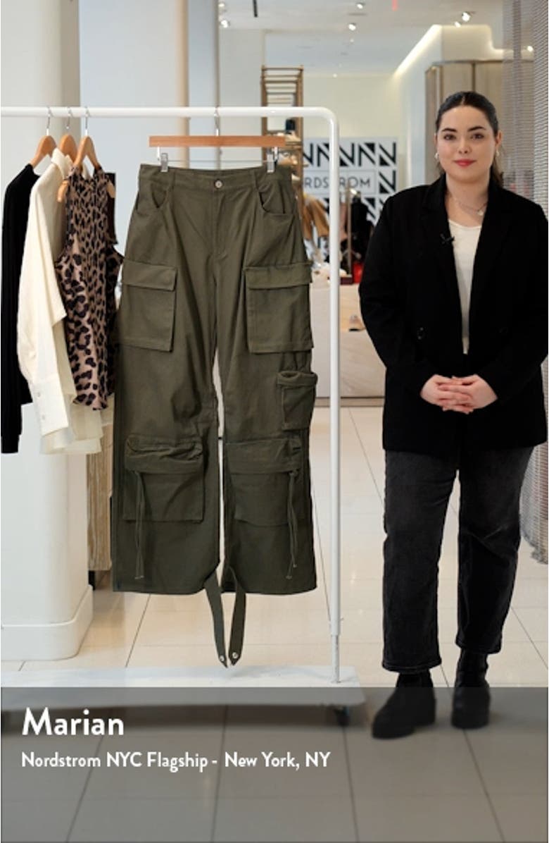 Duo Wide Leg Cargo Pants, sales video thumbnail