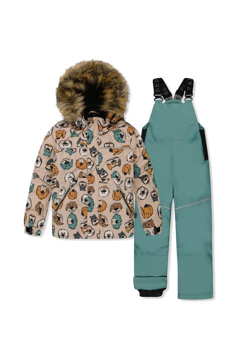 Discover Dog Fleece Jacket Snow Pants Two Piece Snowsuit