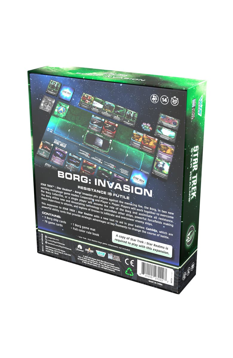 UVS Games Star Trek Star Realms, Borg Invasion, Expansion Deck Building Card Game 14+, Alternate, color, 