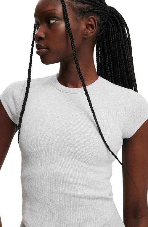 Cotton On Body Active Curved Hem Baby Tee In Gray
