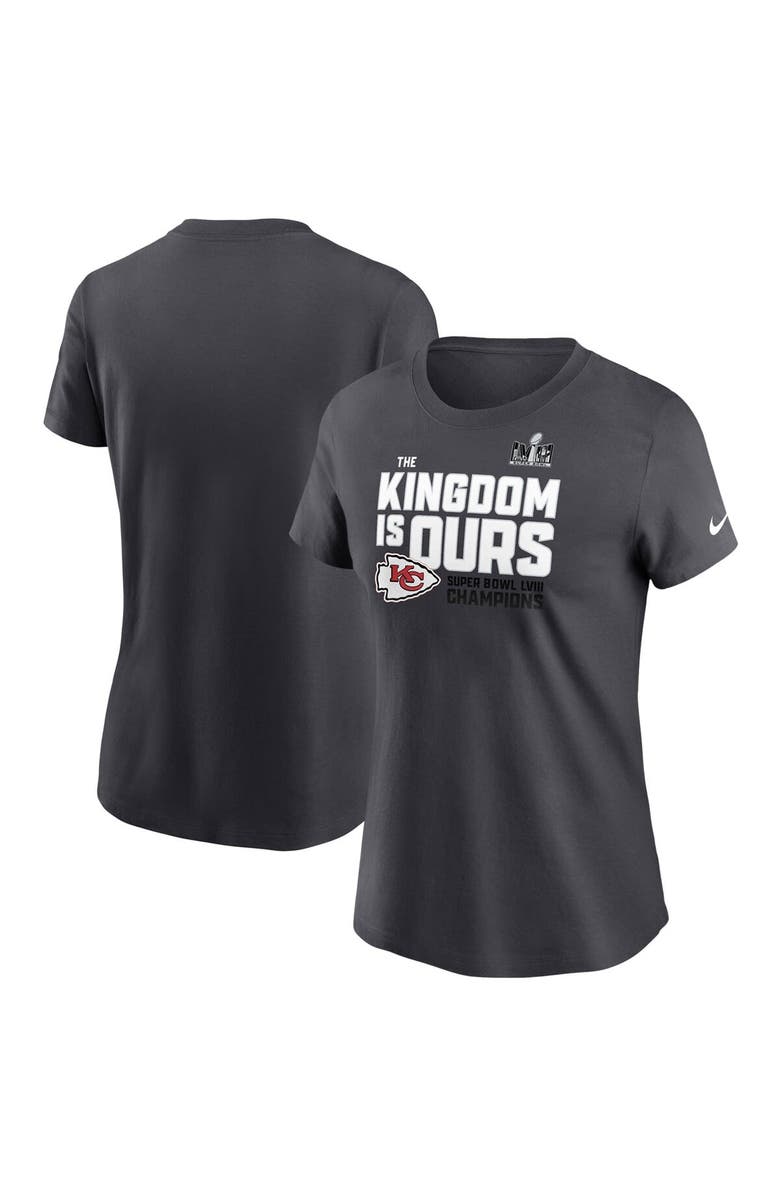 Nike Women's Nike  Anthracite Kansas City Chiefs Super Bowl LVIII Champions Local Fashion T-Shirt, Alternate, color, 
