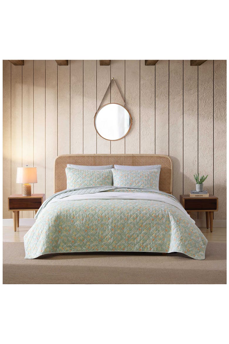 Pineapple Bloom 3-Piece Quilt Set, Alternate, color, SPRING GREEN