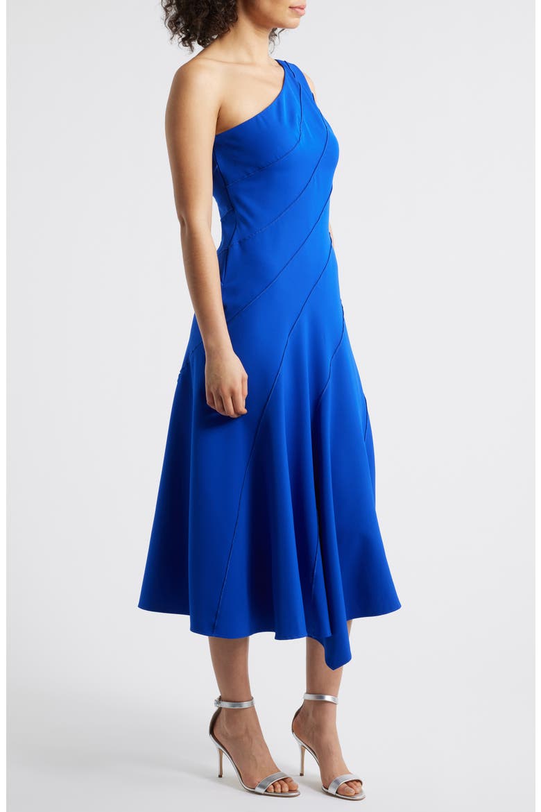 Laguna One-Shoulder Dress, Alternate, color, COBALT