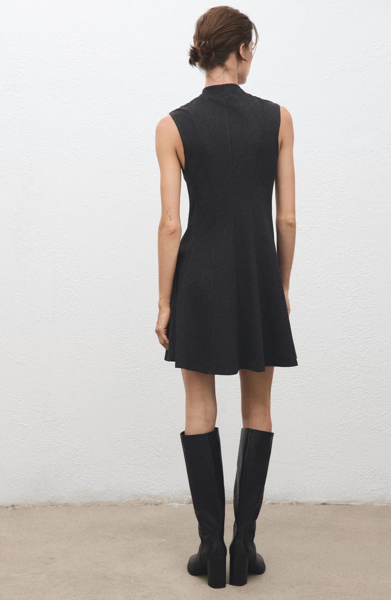 MANGO Princess Seam Sleeveless Dress, Alternate, color, Grey