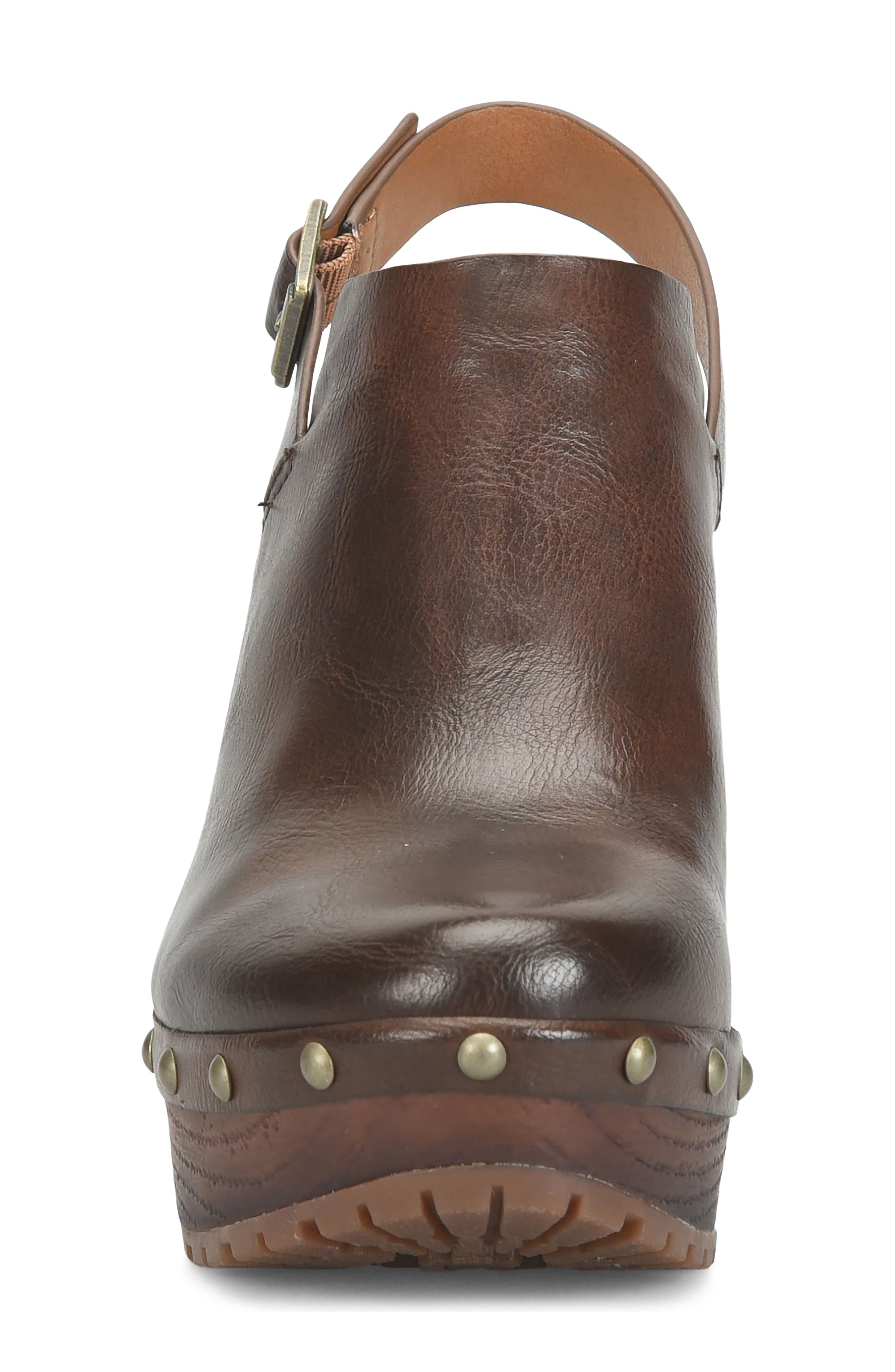 Anika Slingback Clog, Alternate, color, DARK BROWN
