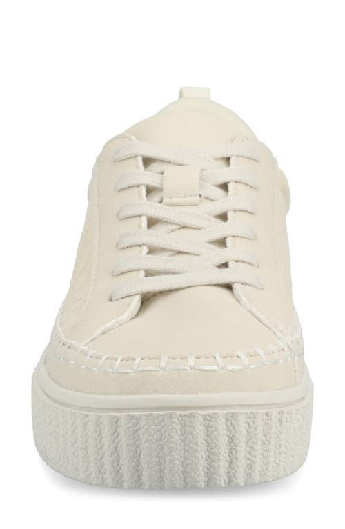 Journee Collection Women's Pazey Platform Lace-up Casual Sneakers In Bone