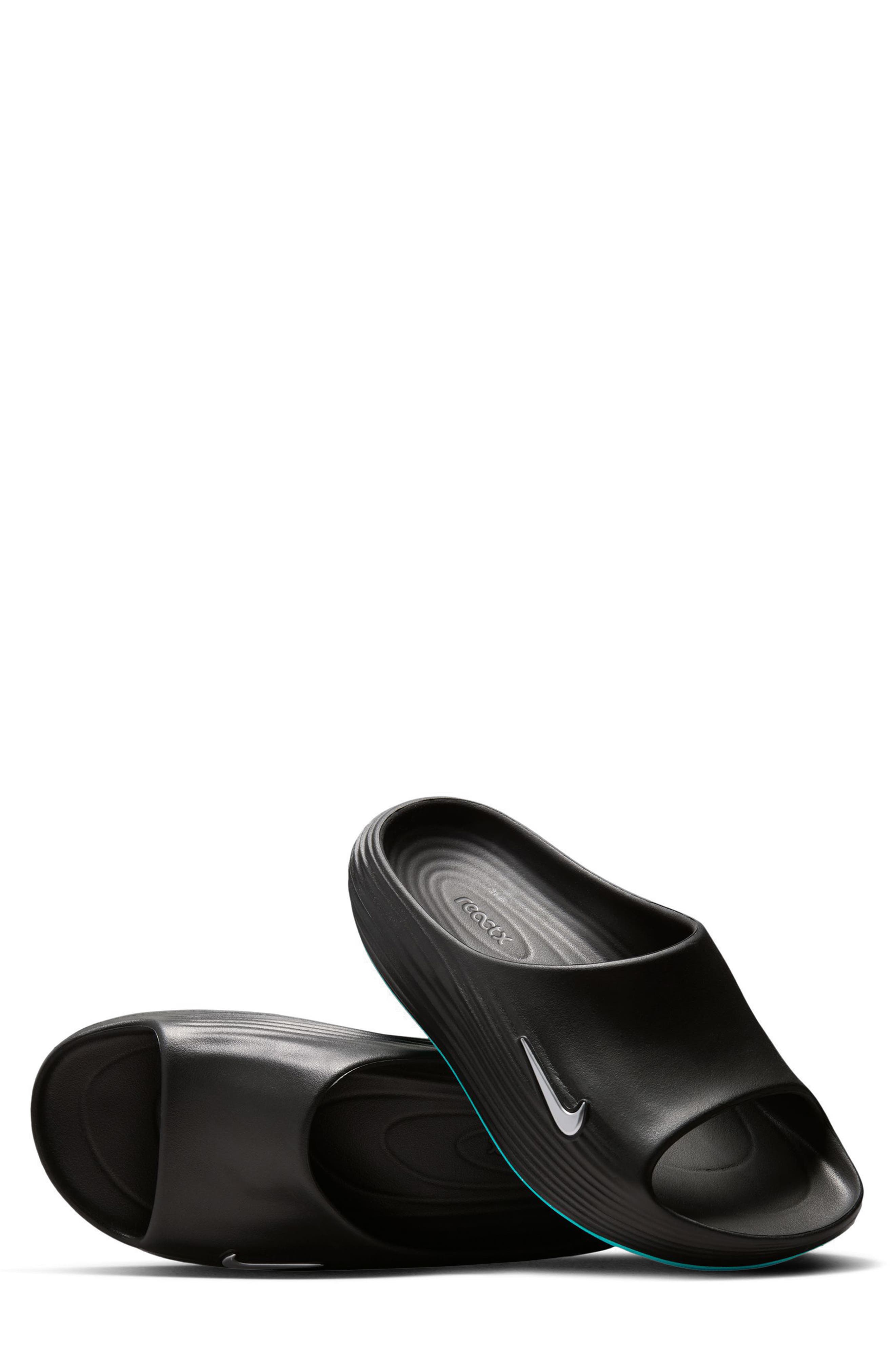 ReactX Rejuven8 Slide, Alternate, color, 003 BLACK/M SILV