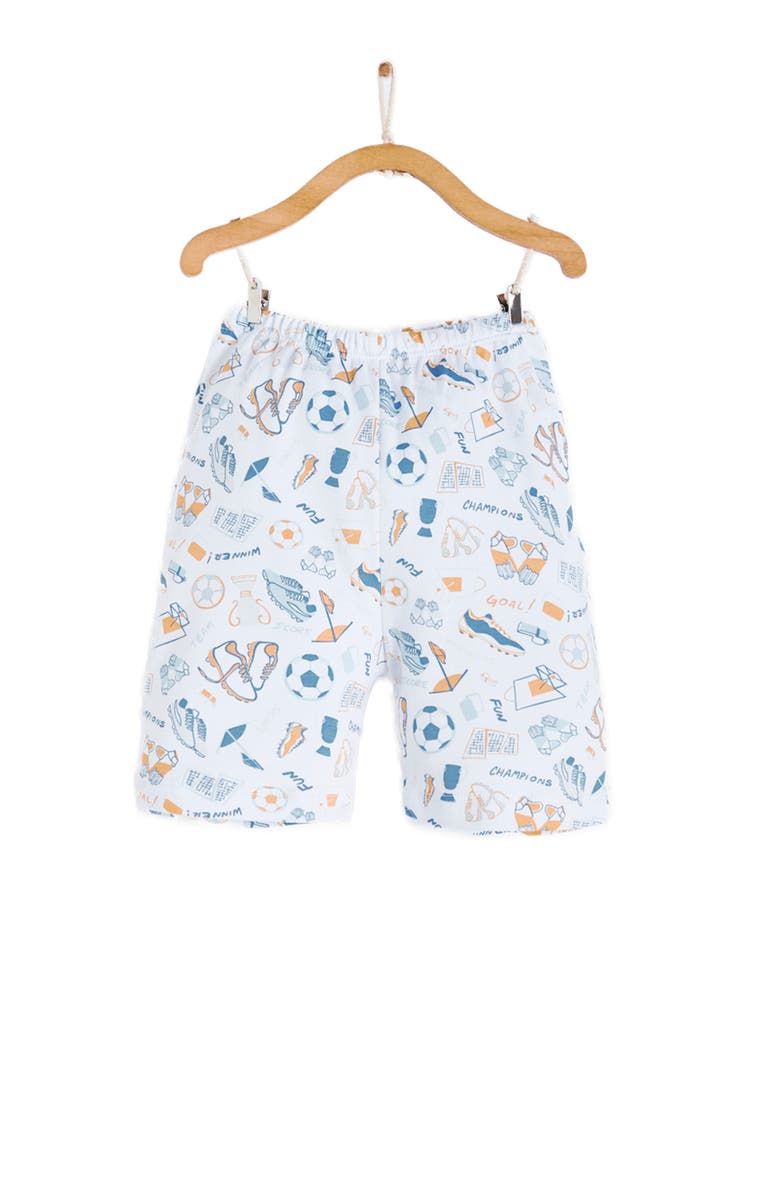 Babycottons Premium Peruvian Pima Cotton Inter Short Tee & Short Pajama Set for Toddler, Alternate, color, White