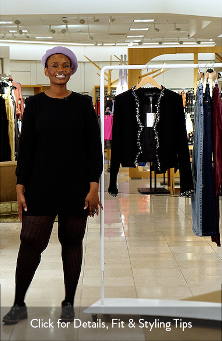 Rhinestone Detail Scallop Edge Jacket, sales video thumbnail