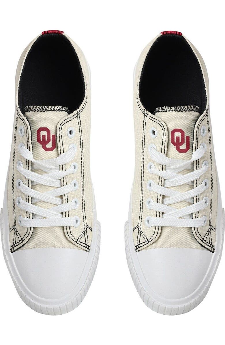 FOCO Women's FOCO Cream Oklahoma Sooners Low Top Canvas Shoes, Alternate, color,