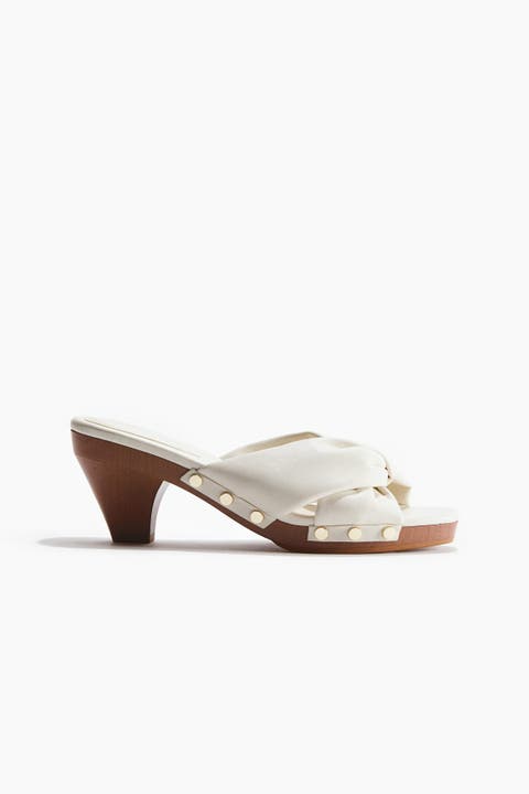 Heeled Clog-look Sandals