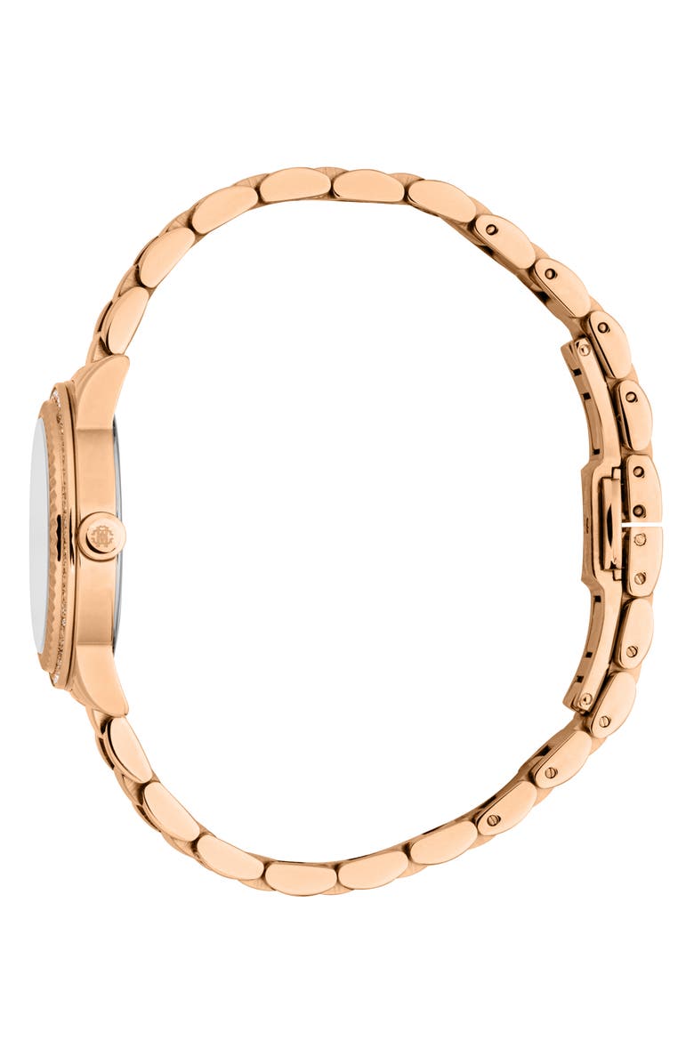 Roberto Cavalli Crystal Bracelet Watch, 30mm, Alternate, color, Rose Gold