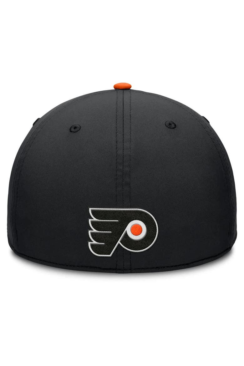 Men's Fanatics Black/Orange Philadelphia Flyers Authentic Pro Rink Team Code Flex Hat, Alternate, color, Black
