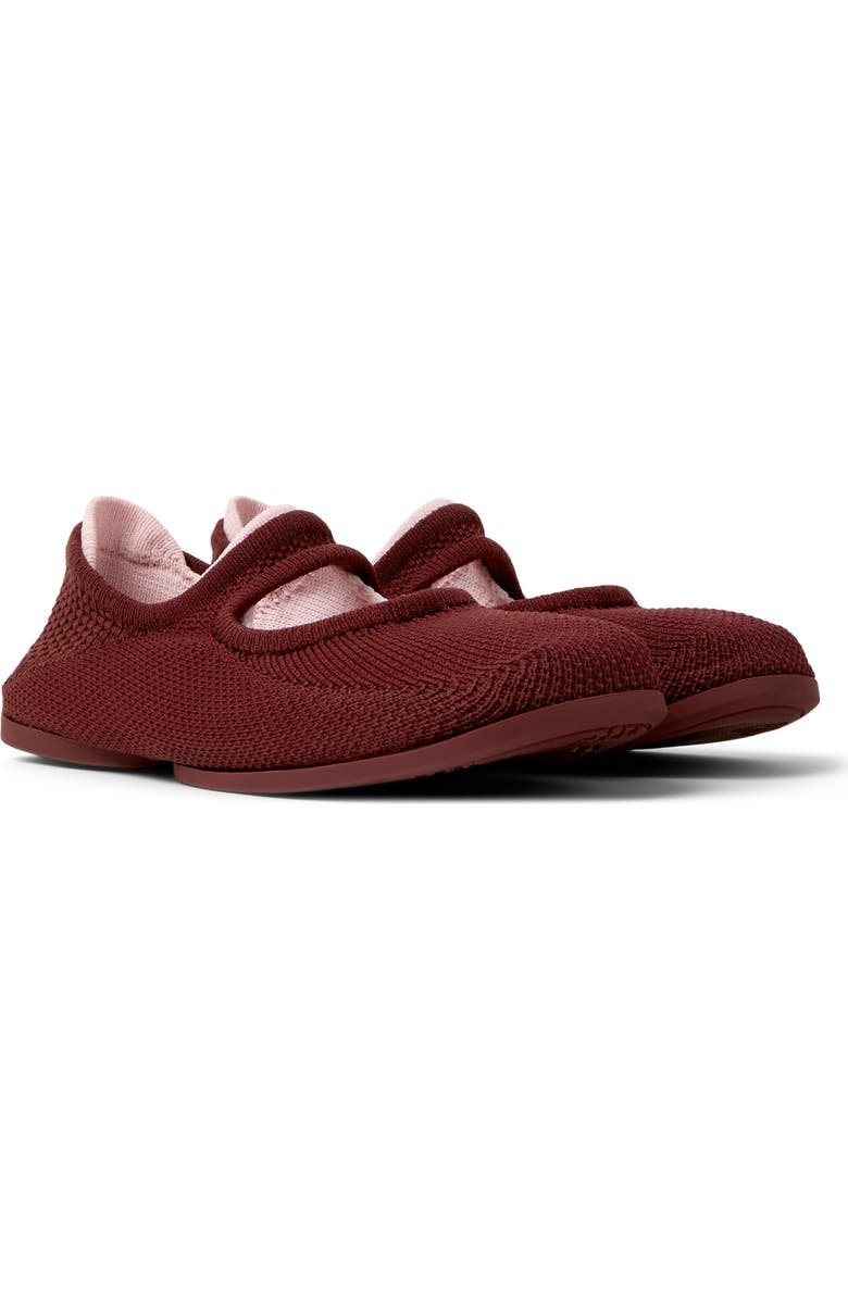Camper Right Niko Mary Jane Flat, Main, color, Burgundy