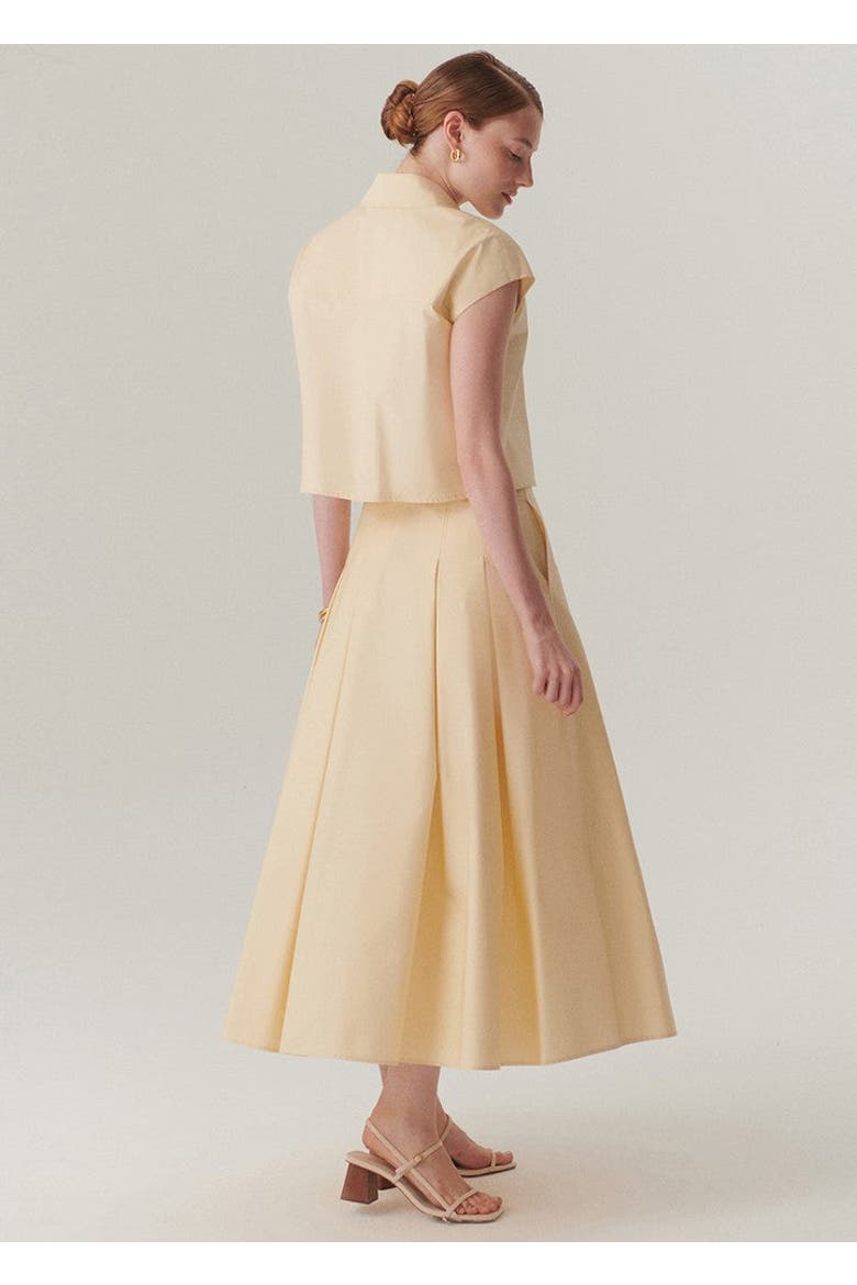 Hadley Midi Skirt, Alternate, color, YELLOW