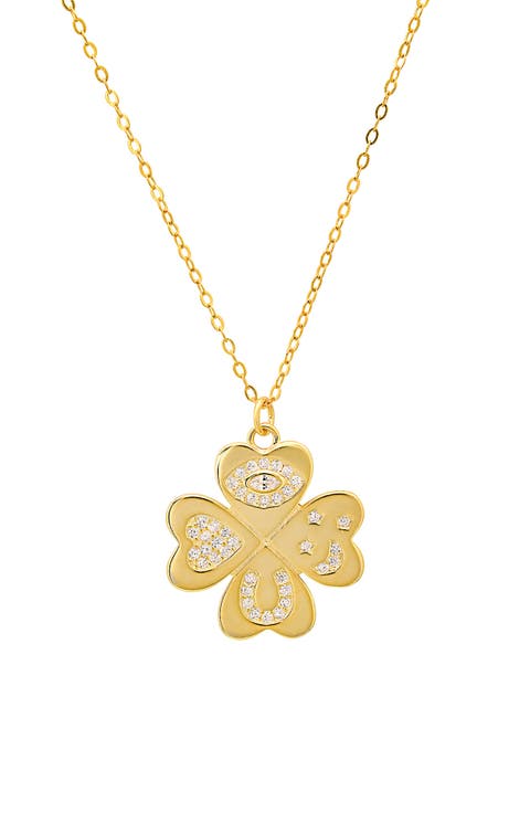Lucky Charm Clover Pendant Necklace