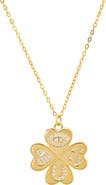 Queen Jewels Lucky Charm Clover Pendant Necklace
