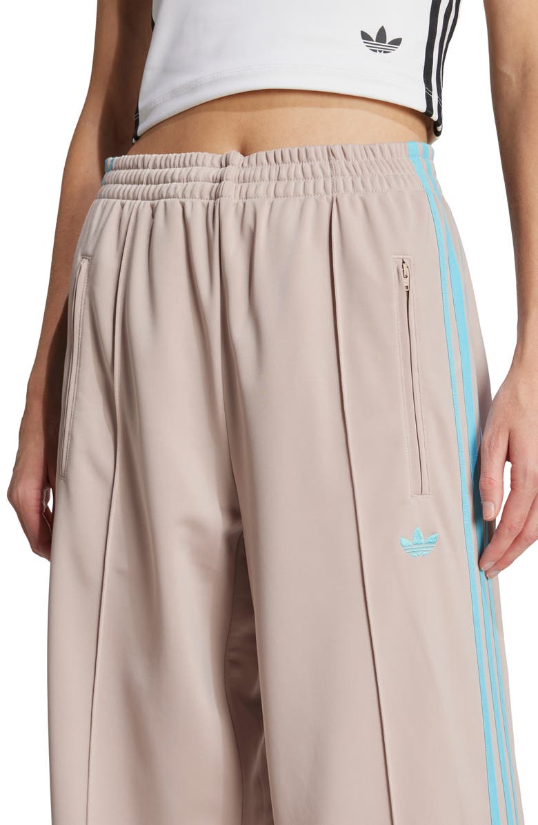 adidas Firebird Recycled Polyester Track Pants, Alternate, color, Wonder Taupe/ Blue