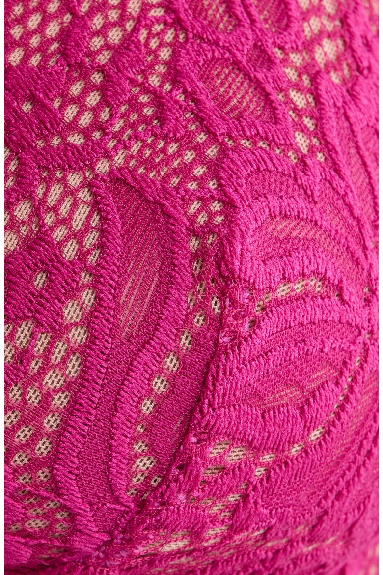 Floral Lace Triangle Bralette, Alternate, color, BOYSENBERRY