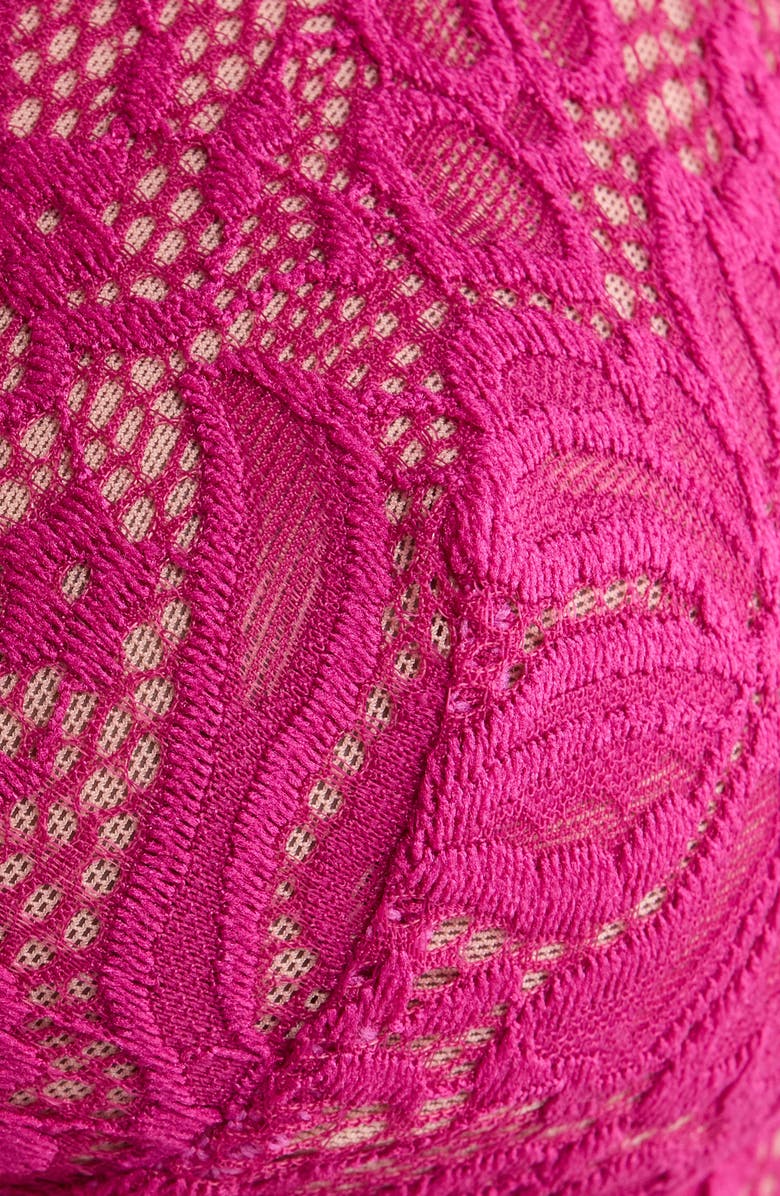 KILO BRAVA Floral Lace Triangle Bralette, Alternate, color, Boysenberry