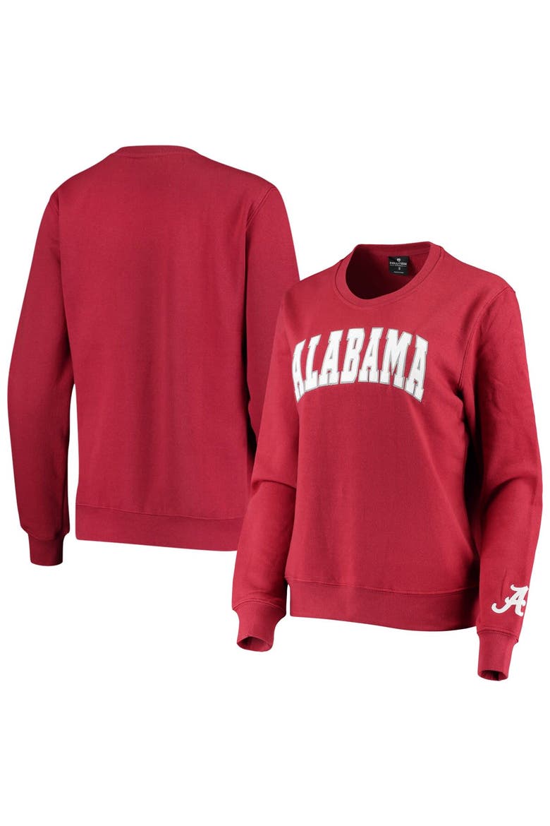 Women's Colosseum Crimson Alabama Crimson Tide Campanile Pullover Sweatshirt, Main, color, Crimson