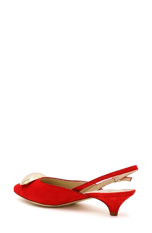 Amalfi By Rangoni Abissa Slingback Pointed Toe Kitten Heel Pump In Tulip Cashmere