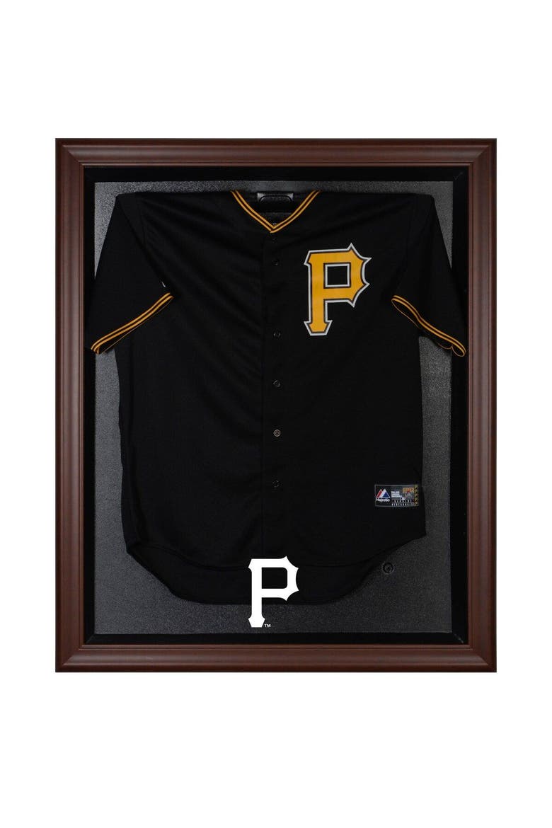 Pittsburgh Pirates (2014 - Present) Brown Framed Logo Jersey Display Case, Main, color, Brown