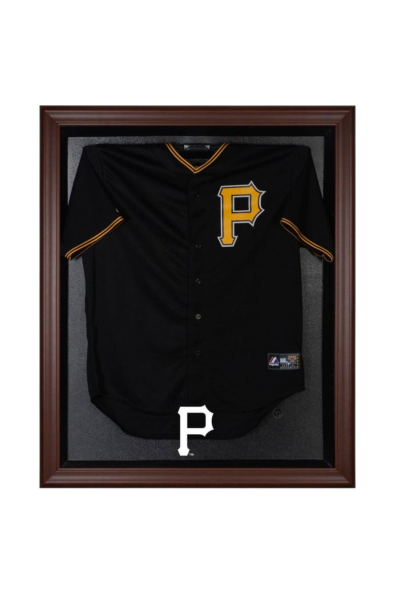 FANATICS AUTHENTIC Pittsburgh Pirates (2014 - Present) Brown Framed Logo Jersey Display Case, Main, color, 