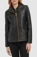Cole Haan Wing Collar Leather Jacket
