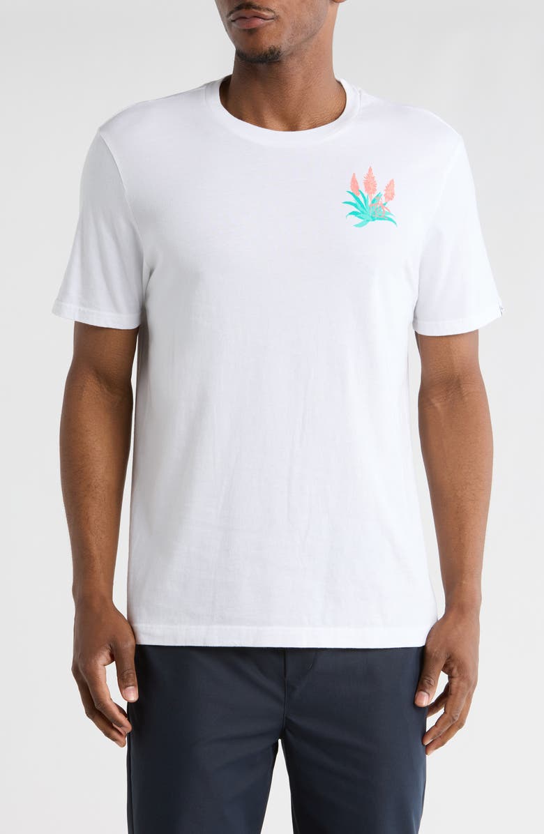 Original Penguin Flower Graphic T-Shirt, Main, color, Bright White