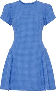 Milly Samara Bouclé Fit & Flare Minidress