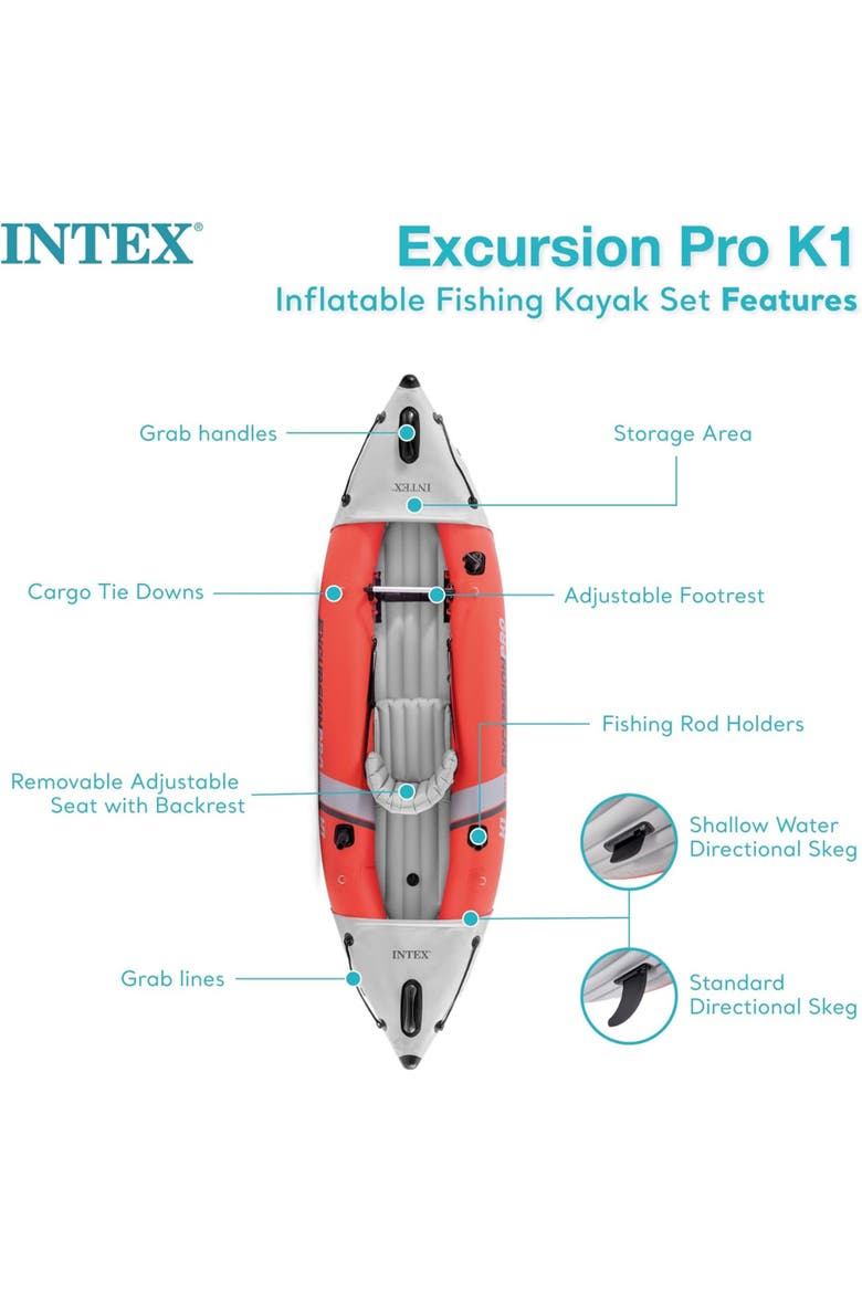 10 Foot Inflatable Kayak Set, Alternate, color, Multicolored