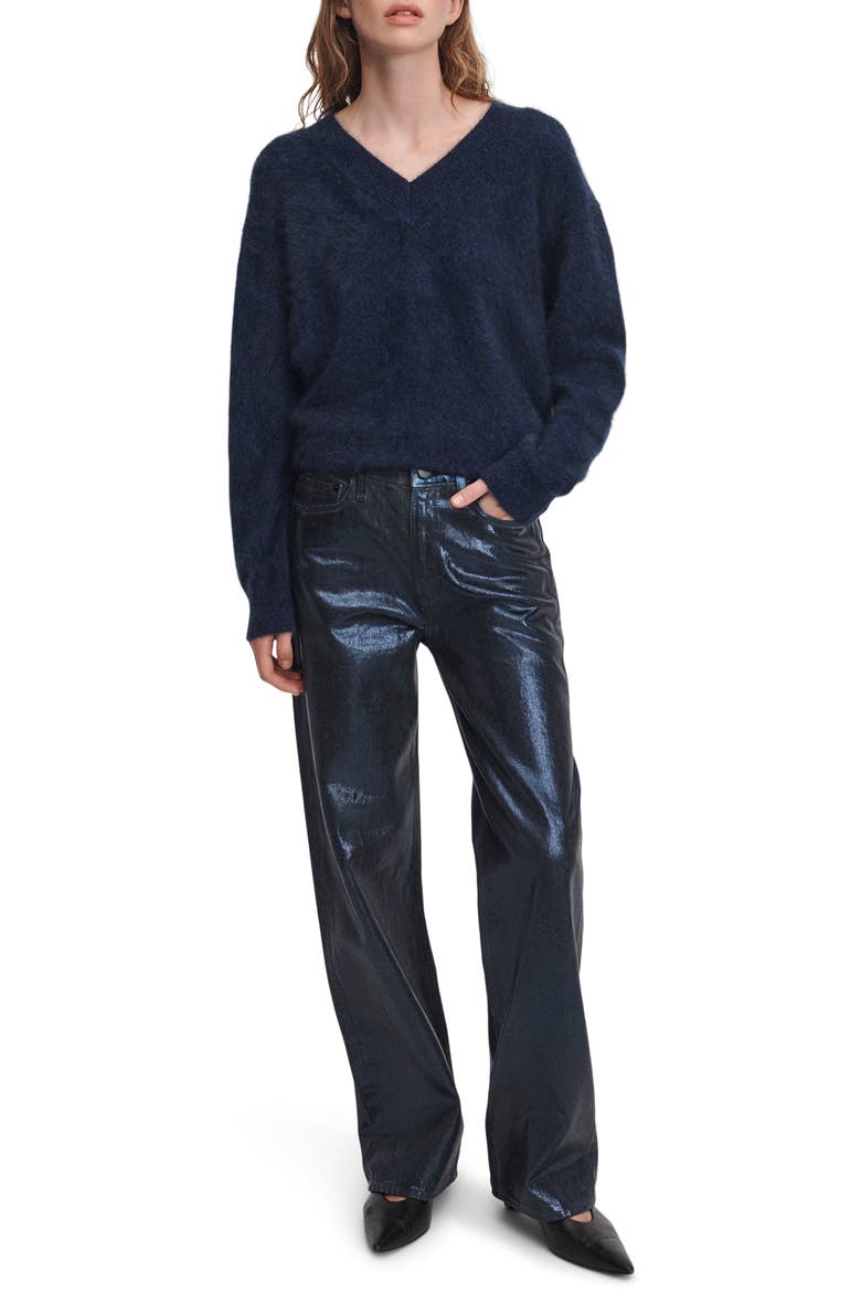 Logan Foil Wide Leg Jeans, Alternate, color, RINSE FOIL