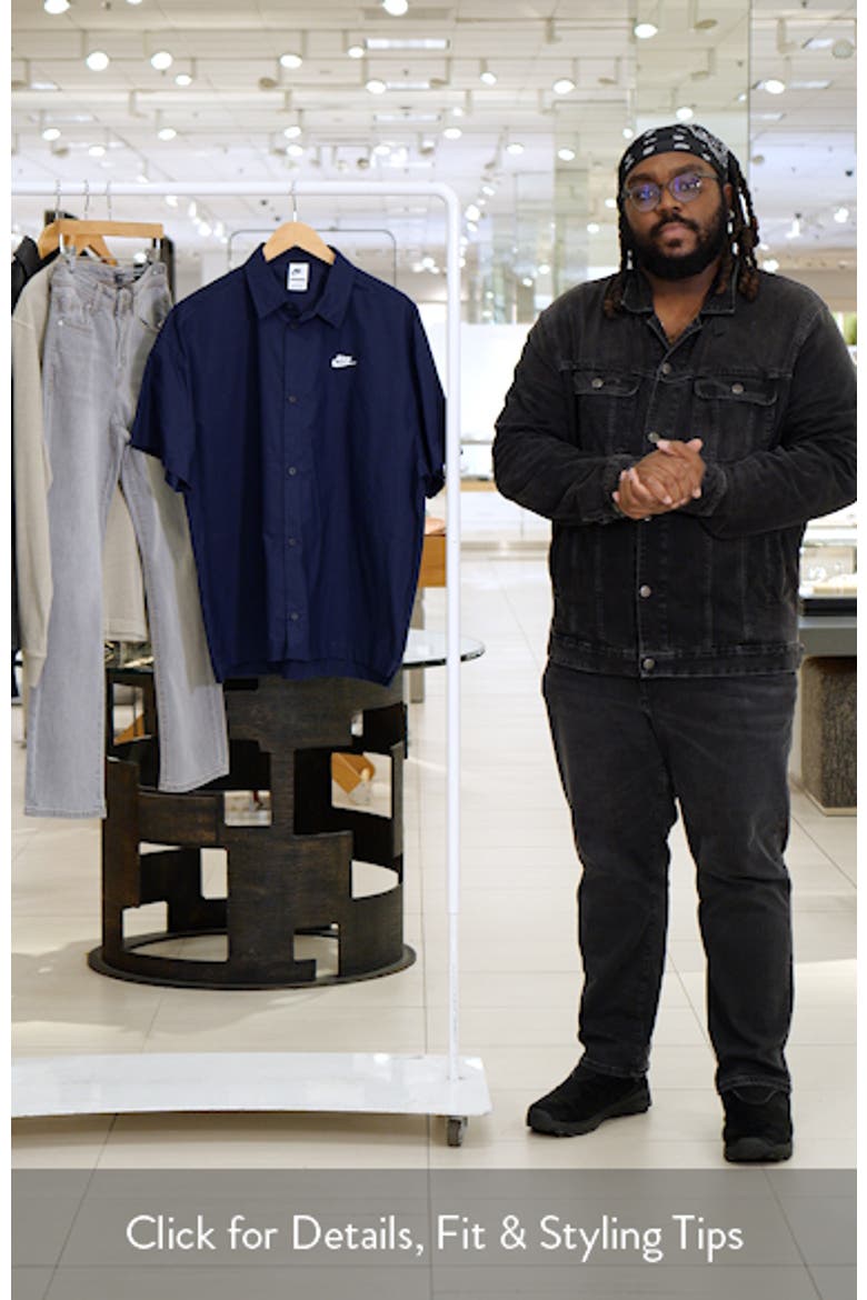 Club Short Sleeve Button-Up Oversize Shirt (Men) | Nordstrom