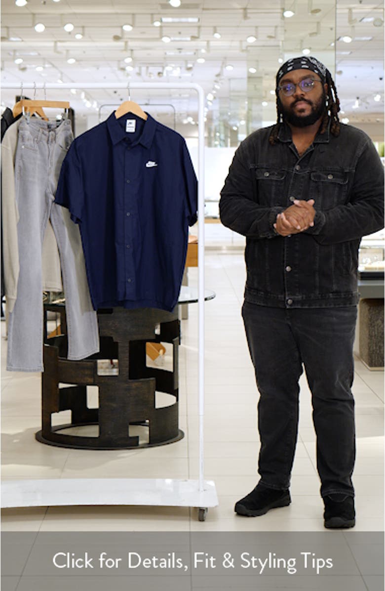 Club Short Sleeve Button-Up Oversize Shirt, sales video thumbnail