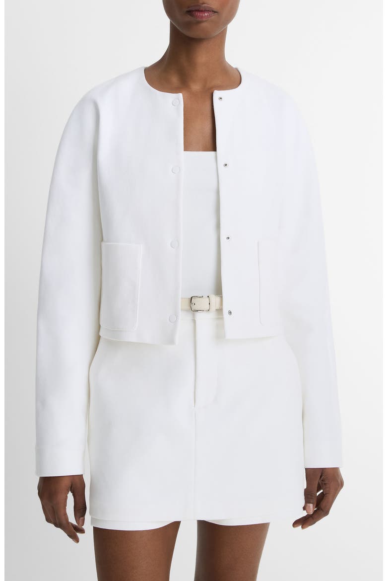 Stretch Cotton Jacket, Main, color, OPTIC WHITE