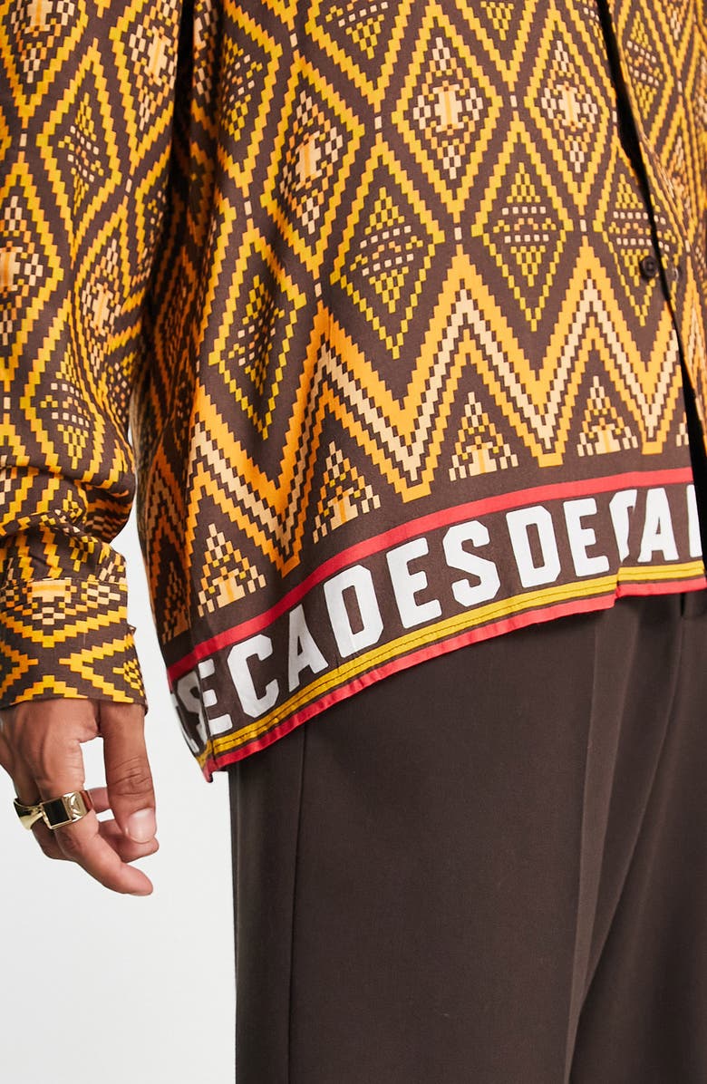 ASOS DESIGN Relaxed Fit Button-Up Camp Shirt, Alternate, color,